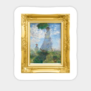 MONET - Claude Monet's Madame Monet and Her Son (1875) by Claude Monet Portrait Sticker